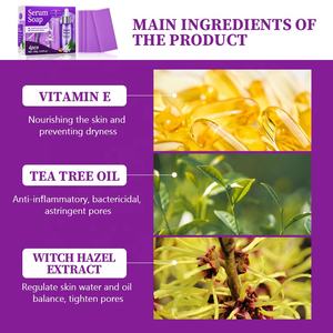 Produttore dissolvenza segni dell'acne sapone fatto a mano sapone da bagno vitamina E E Tea Tree olio nutrimento riparazione per la cura della pelle siero sapone - Product Image 4