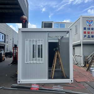 Maisons conteneurs modulaires préfabriquées portables et démontables de 10 pieds à bas prix pour habitation - Product Image 4