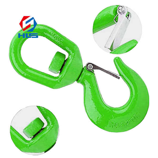 G80 Special Swivel Self-Locking Hook Rigging Hardware Drop Forged Chain ...