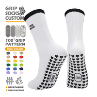 Chaussettes de sport et de yoga antidérapantes respirantes très vendues, chaussettes de Pilates personnalisées avec logo jacquard tricoté