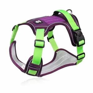 High quality Luxury adjustable No Pull Reflective Soft Mesh Padded leash Wholesale Pet Dog Harness