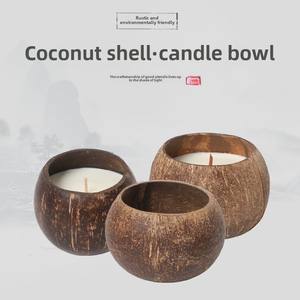 İskandinav Modern doğal hindistan cevizi kabuğu mumluk cilalı Acai & buda kaseler çevre dostu Vegan hediyeler mutfak dekoru 2 boyutları - Product Image 4