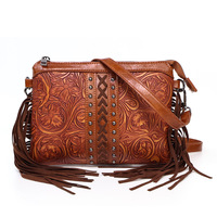 Sac à bandoulière croisé en cuir PU souple, style punk, populaire, élégant, imperméable, bohème, avec fermeture éclair, pochette tendance