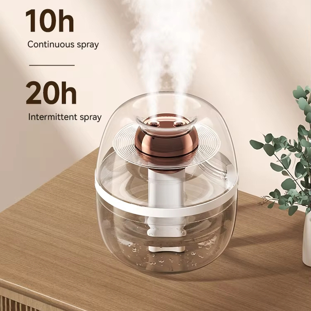 Large Water Capacity Smart 3L Ultrasonic air Humidifier Home Bedroom Dual Spray Mist Portable Mini Desktop Humidifier
