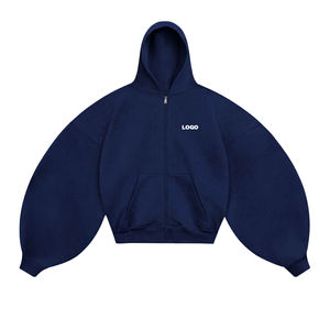 Sudadera con Capucha <span class=keywords><strong>de</strong></span> Algodón <span class=keywords><strong>de</strong></span> Doble Capa Personalizada para Hombre, Estilo Urbano, Gruesa, Holgada, para Tiendas <span class=keywords><strong>de</strong></span> Alta Gama - Product Image 1