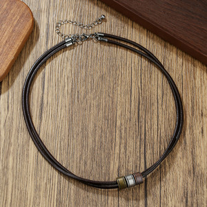 Erkekler için Hip-Hop Geniş Halka Kolye Düğümlü Kolyeler Günlük Kolye Takıları - Product Image 3