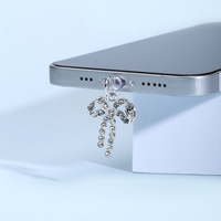 Nouvelle protection anti-poussière pour port de charge de téléphone USB Type-C, avec pendentifs décoratifs