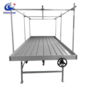 Invernadero Agrícola Grande <span class=keywords><strong>de</strong></span> Múltiples Tramos con Malla para Plantas Trepadoras, Cama <span class=keywords><strong>de</strong></span> Semillero y Banco Rodante Móvil - Product Image 3