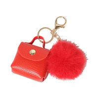 Pom Pom Mini porte-monnaie porte-clés boule de cheveux pompon sac breloque sac à dos pendentif filles cadeau en cuir PU pochette portefeuille porte-clés portefeuille