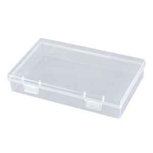 Transparent Rectangular Plastic Storage Box 15.5cm Flip Top For Tools Pencils Stationery Packaging - Product Image 4