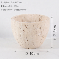 Desain Arab Mabkhar Beige Travertine dupa tongkat pemegang Bukhoor Oud dupa pembakar batu marmer Bakhoor burner