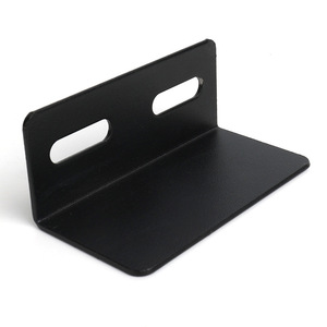 Black Metal <b>Corner</b> <b>Bracket</b> 2 Hole Right Angle Furniture Shelf Support Hardware Connector Durable Modern Simple Style - Product Image 4