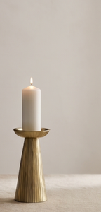 Candle <b>Holder</b> <b>Gold</b> Finished Decorative Metal <b>Candlestick</b> Stand Elegant Table Centerpiece for Home Wedding Event Dining Decor - Product Image 3