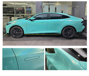 PET <strong>Release</strong> Liner Green Hell Edition <strong>Air</strong> Bubble Free Car Body Chameleon Gloss Metallic Green Car <strong>Vinyl</strong> Wrap - Product Image 2