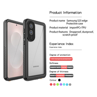 Nouveau Offre Spéciale de haute qualité Transparent 360 entièrement scellé Anti-chute anti-poussière IP68 étui de téléphone étanche pour Samsung Galaxy S25Edge