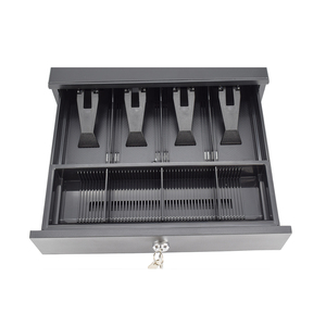 Matel mesin kasir ukuran 330mm, 4 klip + 4 koin uang kotak laci <span class=keywords><strong>3</strong></span> posisi kunci - Product Image 2