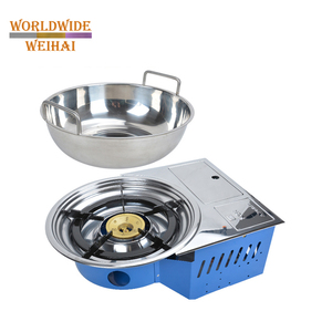 Açık hava etkinlikleri için taşınabilir bütan gaz sobası kamp için iyi fiyat kore kömür BARBEKÜ ızgara küçük gaz sobası ve tencere - Product Image 1
