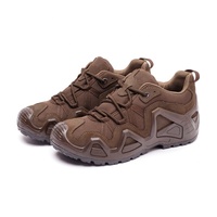 Chaussures tactiques personnalisées pour hommes – Vente en gros – Chaussures d'extérieur basses imperméables en nubuck synthétique – Style tactique pour hommes