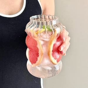 Coperchio in legno di bambù porta <span class=keywords><strong>bicchieri</strong></span> Latte ghiacciato resistente alle alte Temperature succo di caffè bevande fredde tazza di vetro paglia di grande capacità - Product Image 6