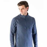 ERNICI Polartec Manteau pour homme en polaire grande taille hiver automne à capuche coupe-vent fermeture à glissière tissu tricoté enduit broderie fourrure