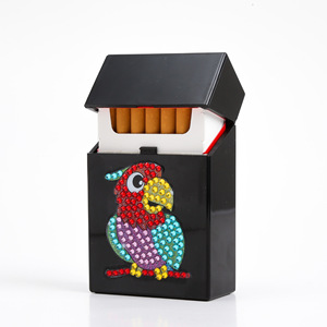 Tự làm thủ công kim cương nghệ thuật vẽ tranh cá tính sáng tạo sọ nhựa cứng thuốc Lá Trường hợp chống thấm nước Chống áp lực hộp lưu trữ - Product Image 3