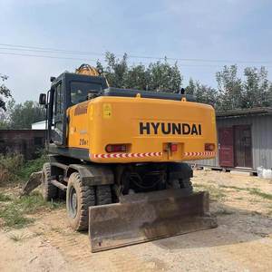Excavatrice sur pneus d'occasion de haute qualité, Hyundai 210W-7 d'origine Corée du Sud, machine de terrassement d'occasion à vendre avec certification CE - Product Image 3