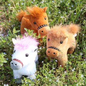 Sáng tạo con ngựa trắng nhồi bông búp bê khớp nối nối cho đồ chơi sang trọng Comforter với rửa kỹ thuật Zodiac động vật búp bê - Product Image 1