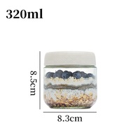 Offre Spéciale : Ensemble de Bocaux en Verre Écologiques avec Couvercle Rabattable et Large Ouverture pour Aliments de Cuisine, Salades, Snacks, Yaourts et Overnight Oats