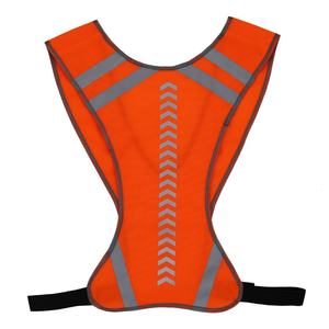 Gilet sportivo da ciclismo arancione verde personalizzato transfrontaliero abbigliamento di sicurezza riflettente popolare per la corsa notturna in poliestere - Product Image 4