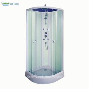 Salle de douche d'angle autoportante, complet, 15 pièces - Product Image 1