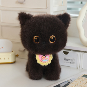 Peluche Gatto Nero con Occhi Grandi <span class=keywords><strong>Super</strong></span> Morbido 23cm - Product Image 2