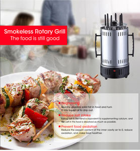 <span class=keywords><strong>Four</strong></span> rotatif vertical de comptoir - Machine à shawarma, machine à kebab, comprend 5 brochettes et 5 coupelles de récupération d'huile - Product Image 5