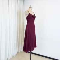 TEENYEE Robe de Demoiselle d'Honneur en Satin Noir Orange Brûlé Vente en Gros Robes de Demoiselle d'Honneur de Haute Qualité Mariage Élégant