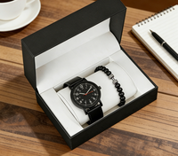 Montre-bracelet sport à quartz étanche pour homme, en acier inoxydable, avec bracelet tendance, idéale pour un usage quotidien en extérieur – Coffret cadeau