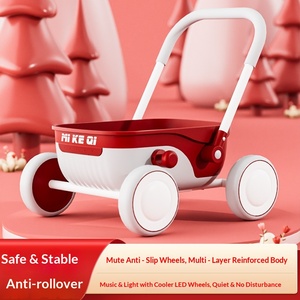 Chariot <span class=keywords><strong>de</strong></span> rangement à quatre roues pour enfants, trotteur multifonctionnel pour bébé, poussette pliable, aide à <span class=keywords><strong>la</strong></span> marche, chariot <span class=keywords><strong>de</strong></span> courses pour 1-3 ans - Product Image 1