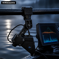 Multi-angle 360 degrés horizontal 180 °   Support de fixation vertical réglable pour canne à pêche de kayak pour transducteur sonar VIN-TYQ-FD01-L-LVS34