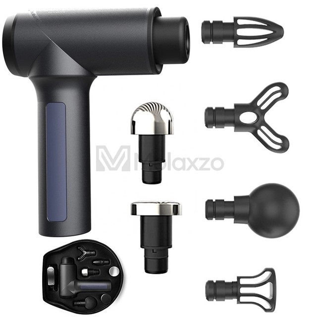 MINI Massage Gun Deep Physical Therapy for Pain Relief Sports Drill Portable Super Quiet Brushless Motor, Silver