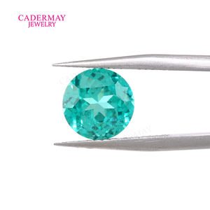 Cadermay prezioso Neon Paraiba ittrio alluminio <span class=keywords><strong>granato</strong></span> rotondo taglio brillante pietra gemma sfusa <span class=keywords><strong>granato</strong></span> sintetico con fessura - Product Image 5