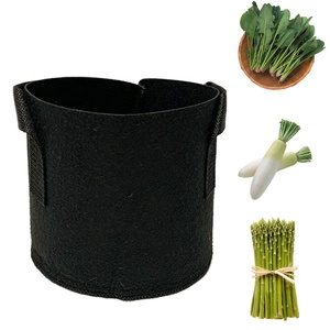Dégradable 100% Compostables Couleur Noire 5 Gal 18L Tissu Pots de Plantes Cultiver Des Champignons Semis De Plantes Sacs - Product Image 4