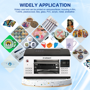 Erasmart A2 <span class=keywords><strong>UV</strong></span> máy in với <span class=keywords><strong>2</strong></span> đầu xp600 tx800 i1600 i3200 đầu in 6090 <span class=keywords><strong>UV</strong></span> phẳng máy in chai cốc bút Acrylic thủy tinh kim loại - Product Image 3