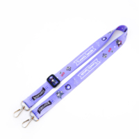 Lanière personnalisée en polyester par sublimation, avec logo imprimé, pour carte d'identité, tour de cou, ou porte-clés