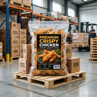 Filet de poulet frit croustillant surgelé de qualité supérieure - Filet de poulet pané doré et juteux pour restaurants et traiteurs