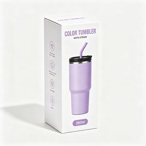 Boîte d'expédition en carton personnalisée imprimée numériquement pour tasses écologiques, livraison express en 72h, boîte d'expédition en carton imperméable - Product Image 2