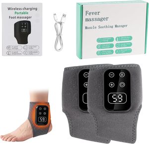 Attelle chauffante électrique pour cheville avec massage par vibration et soutien chauffant pour les soins des pieds et des chevilles à domicile - Product Image 1