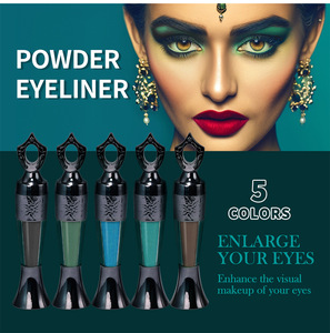 Maquillage et Outils – Poudre <span class=keywords><strong>de</strong></span> Kohl Minérale 5 Couleurs (Noir, <span class=keywords><strong>Bleu</strong></span>, Vert) – Eyeliner Longue Tenue pour un Effet Agrandissant et Embellissant des Yeux - Product Image 4