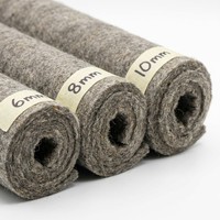 Rouleau de feutre de laine industriel gris naturel et blanc pour le polissage et le nettoyage, directement de l'usine