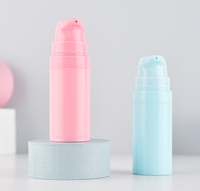Flacon pompe sans air en plastique cosmétique PP de luxe de haute qualité, 5 ml, 10 ml, 15 ml, blanc, rose, bleu, noir, flacons sous vide