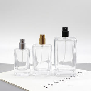 Wholesale Square Crystal White Bayonet-Cap Glass Perfume Essential Oil Bottles 25ml 50ml Refill 100ml <b>Spray</b> Bottles Bottles - Product Image 3