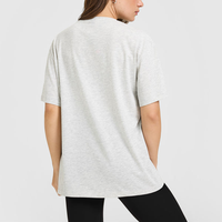 T-shirt classique surdimensionné et léger pour femmes, fabricant en gros, col rond, manches courtes, impression personnalisée du logo, t-shirt pour femmes