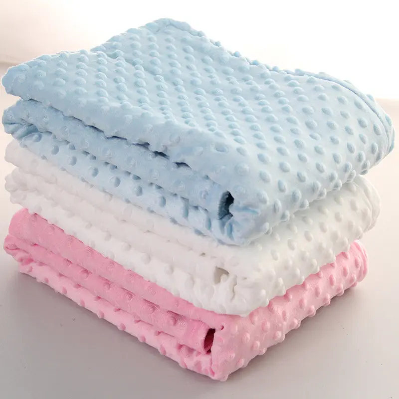 Toddler Baby Blankets for Boys Girls Soft Plush Minky Dot Blanket for Nursery Stroller Crib Newborn Blanket